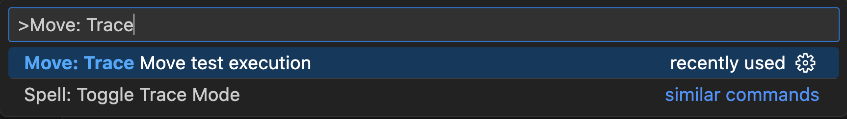 Command palette